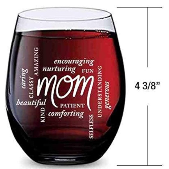 Stemless Wine Glass with Mom Design-Custom - Picture 3 of 6
